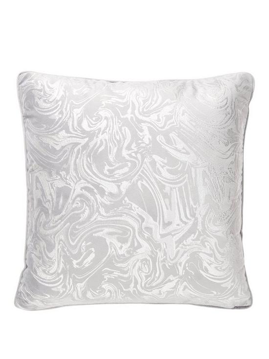 front image of alexis-marble-foil-and-velvet-cushion