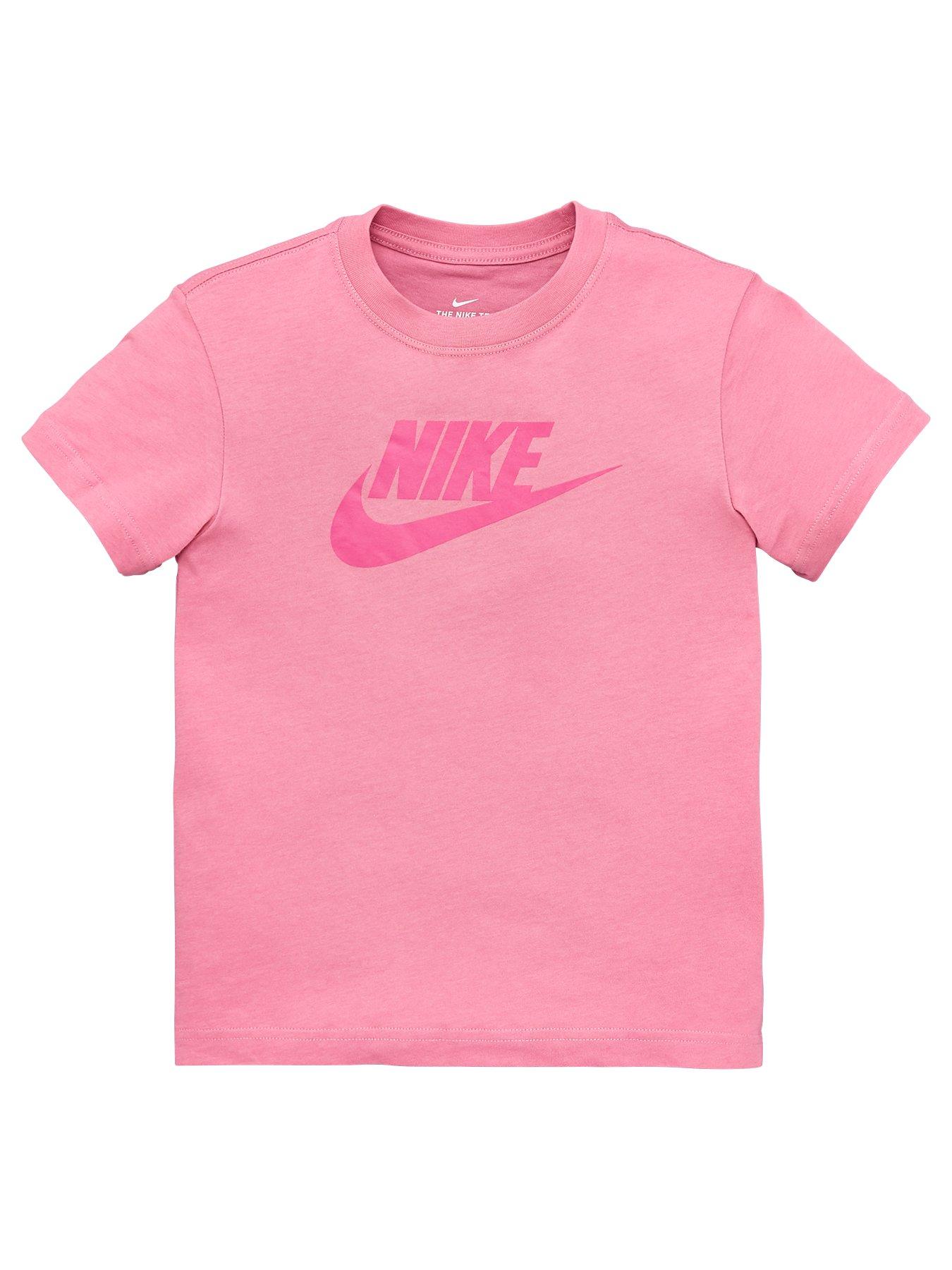 pink and red nike shirt