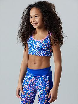 Nike Nike Older Girls Reversible Sports Bra - Blue/Pink Picture