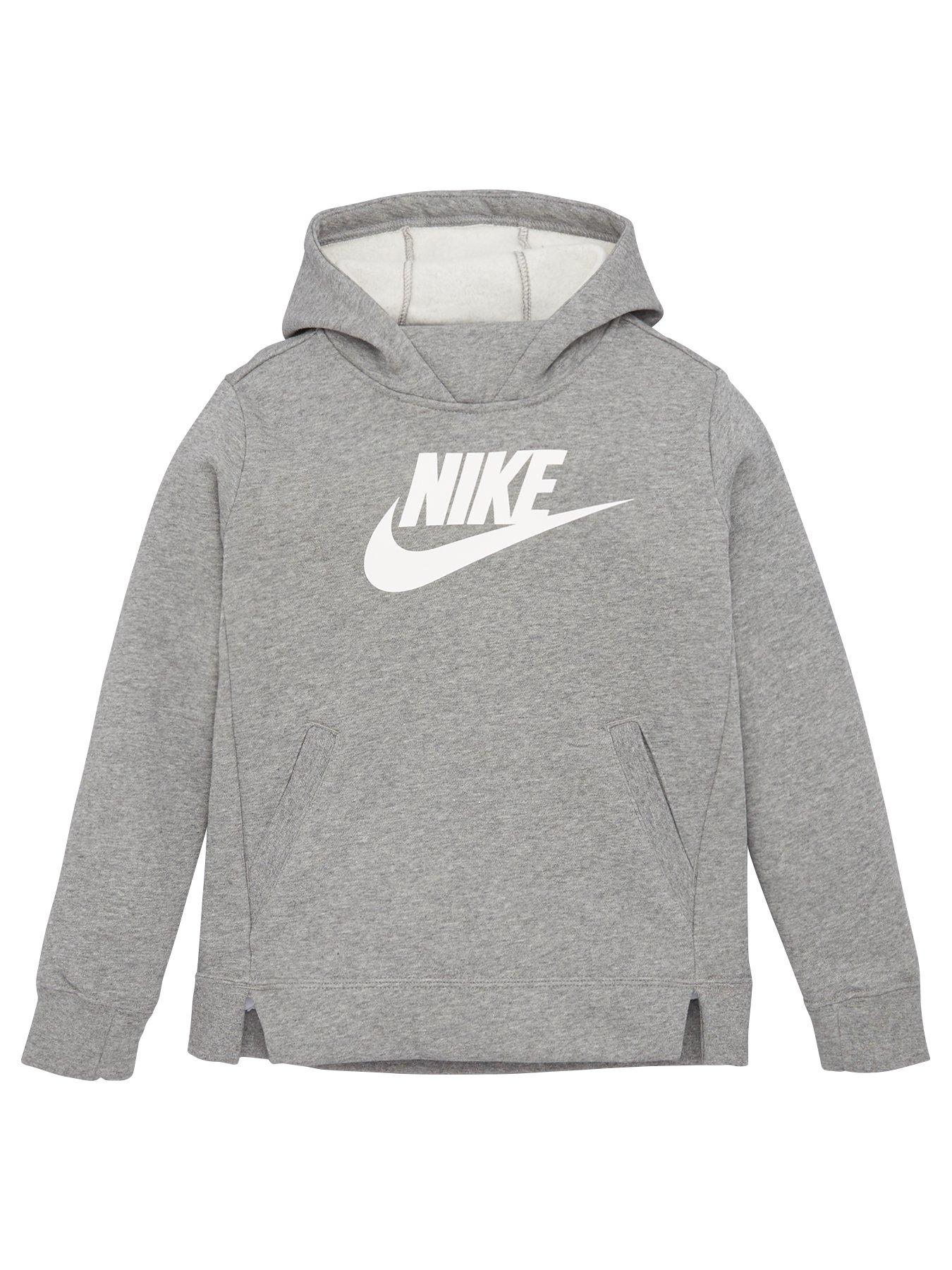 girls nike hoodie grey 