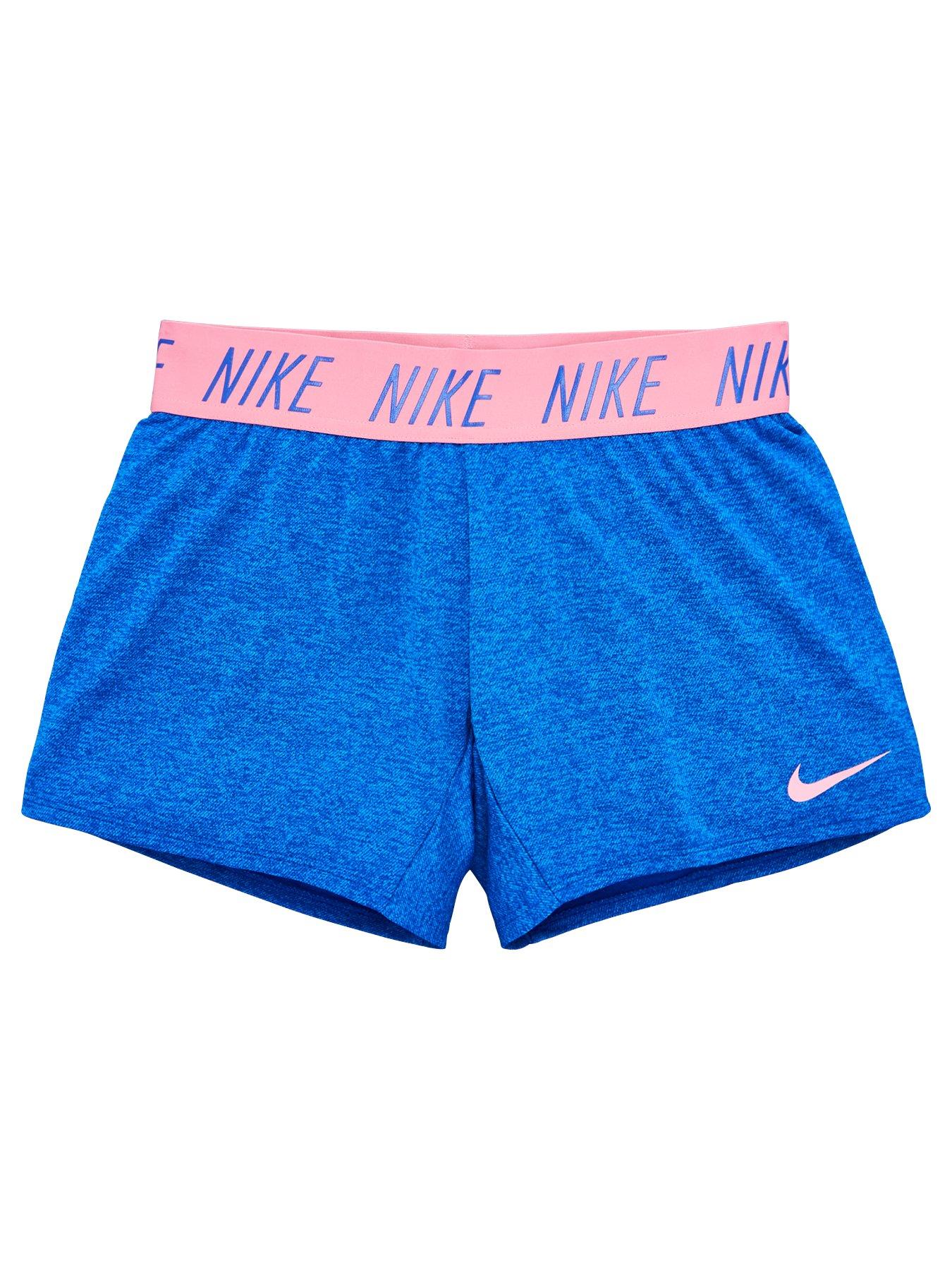 girls blue nike shorts