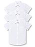  image of v-by-very-girls-3-pack-short-sleeve-school-blouses-white