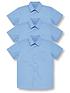  image of v-by-very-boys-3-pack-short-sleeved-school-shirt-blue