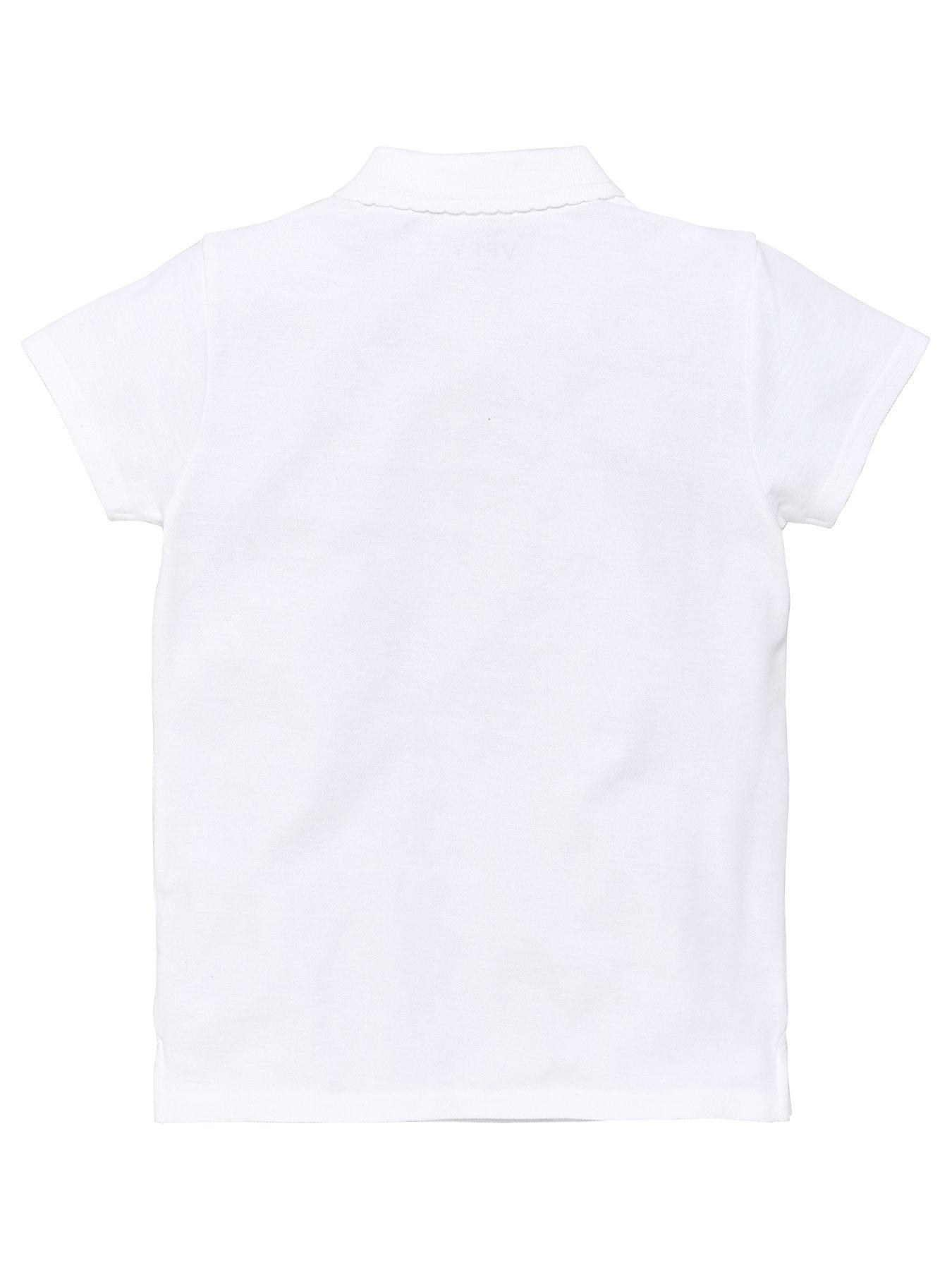 Image 3 of 6 of Everyday Girls 5 Pack School Polo Tops - White