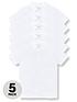  image of v-by-very-boys-5-pack-polo-school-tops-white