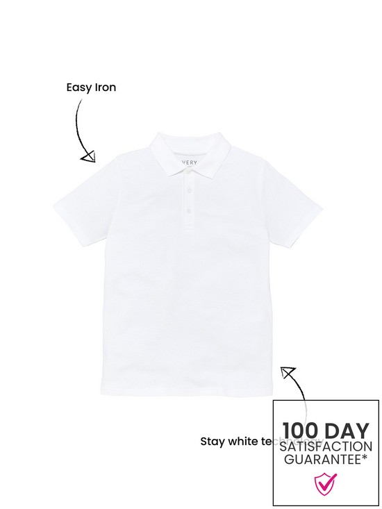 back image of v-by-very-boys-5-pack-polo-school-tops-white