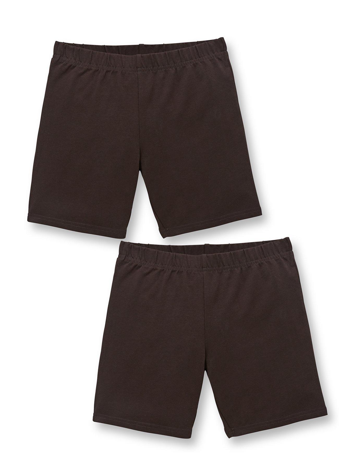 Image 2 of 6 of The Very Collection Girls 2 Pack School Cycling Shorts - Black