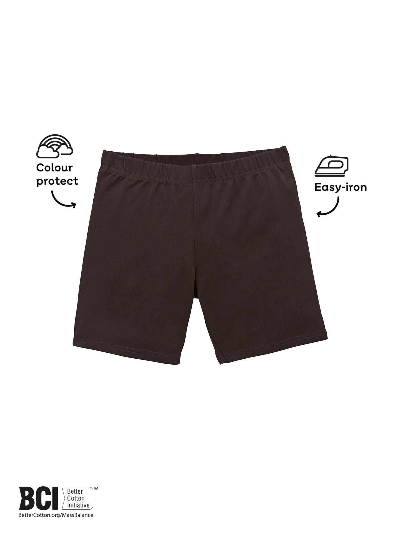 Image 4 of 6 of The Very Collection Girls 2 Pack School Cycling Shorts - Black