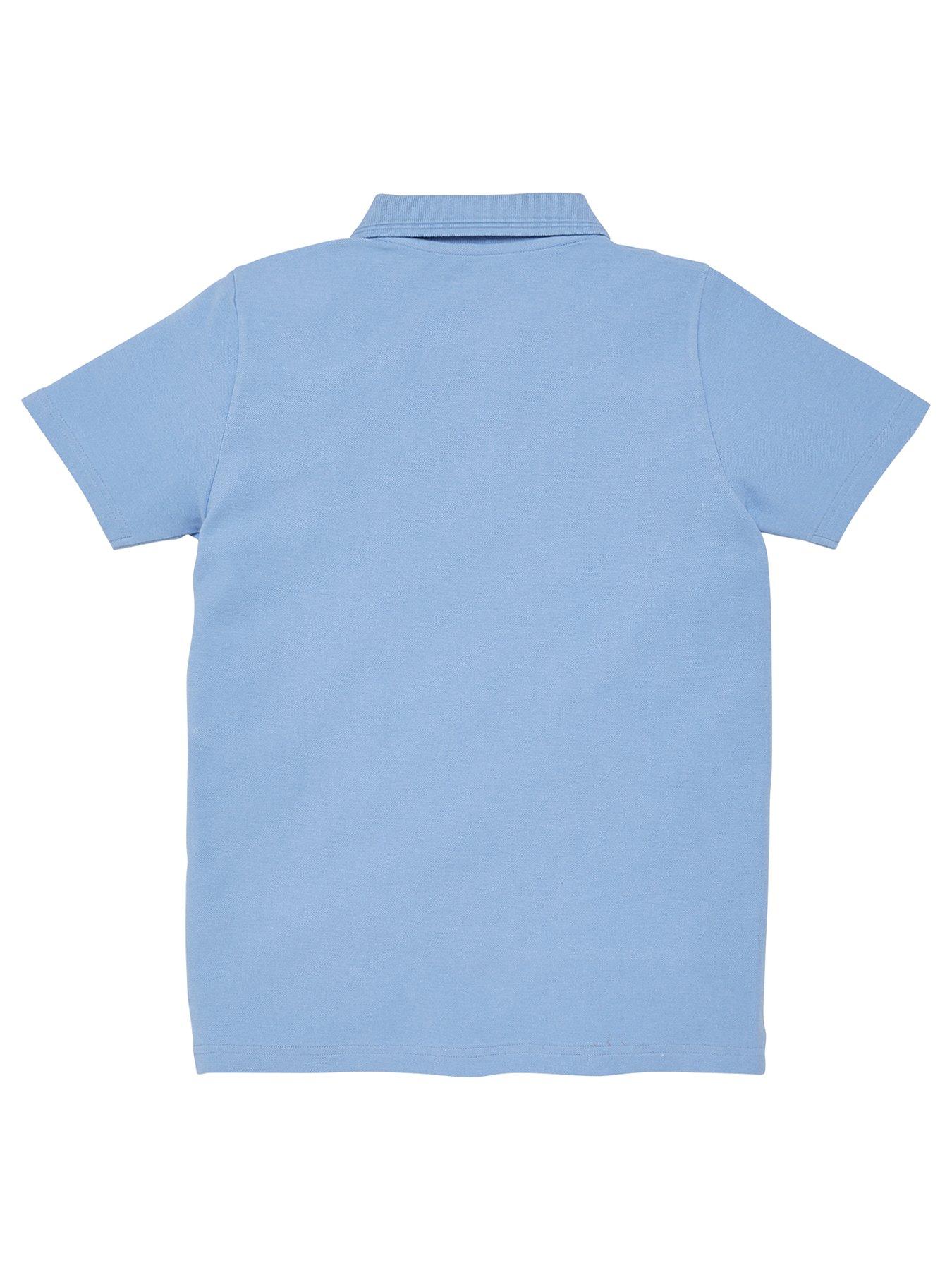  image of everyday-boys-5-pack-polo-school-tops-blue