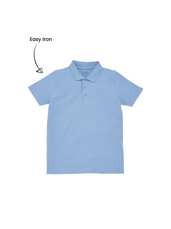 back image of v-by-very-boys-5-pack-polo-school-tops-blue