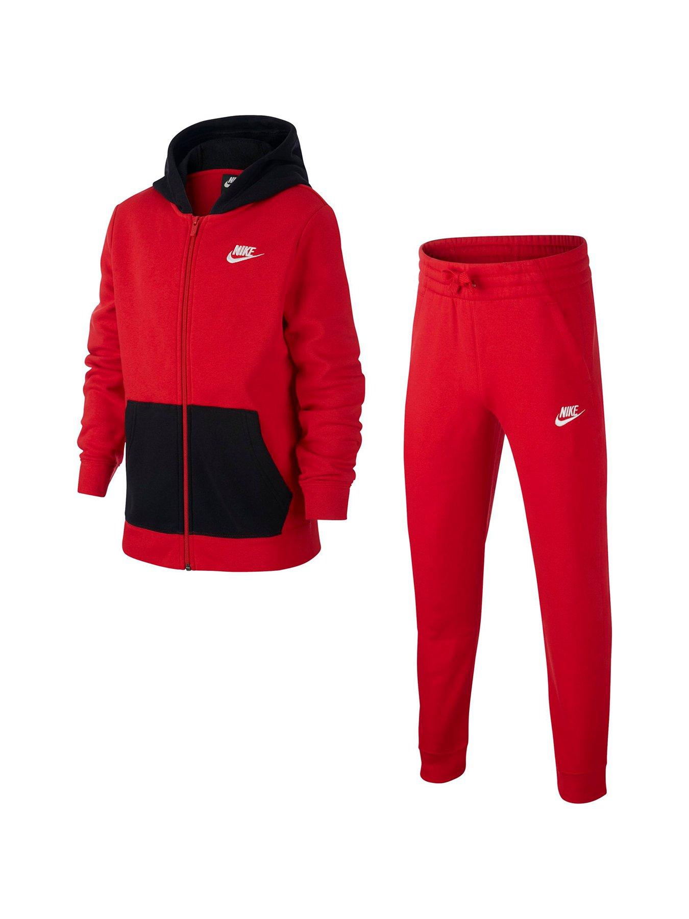 baby red nike tracksuit