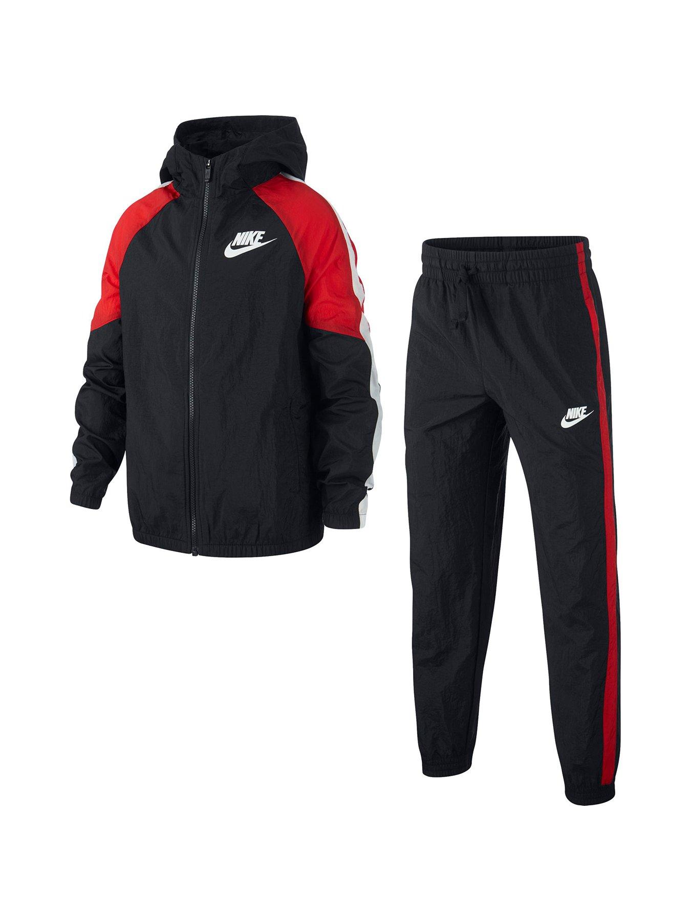 red nike tracksuit boys