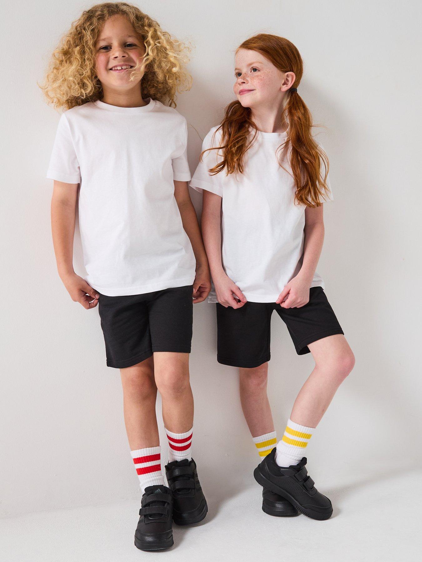 undefined Unisex 3 Pack School Sports T-shirts - White