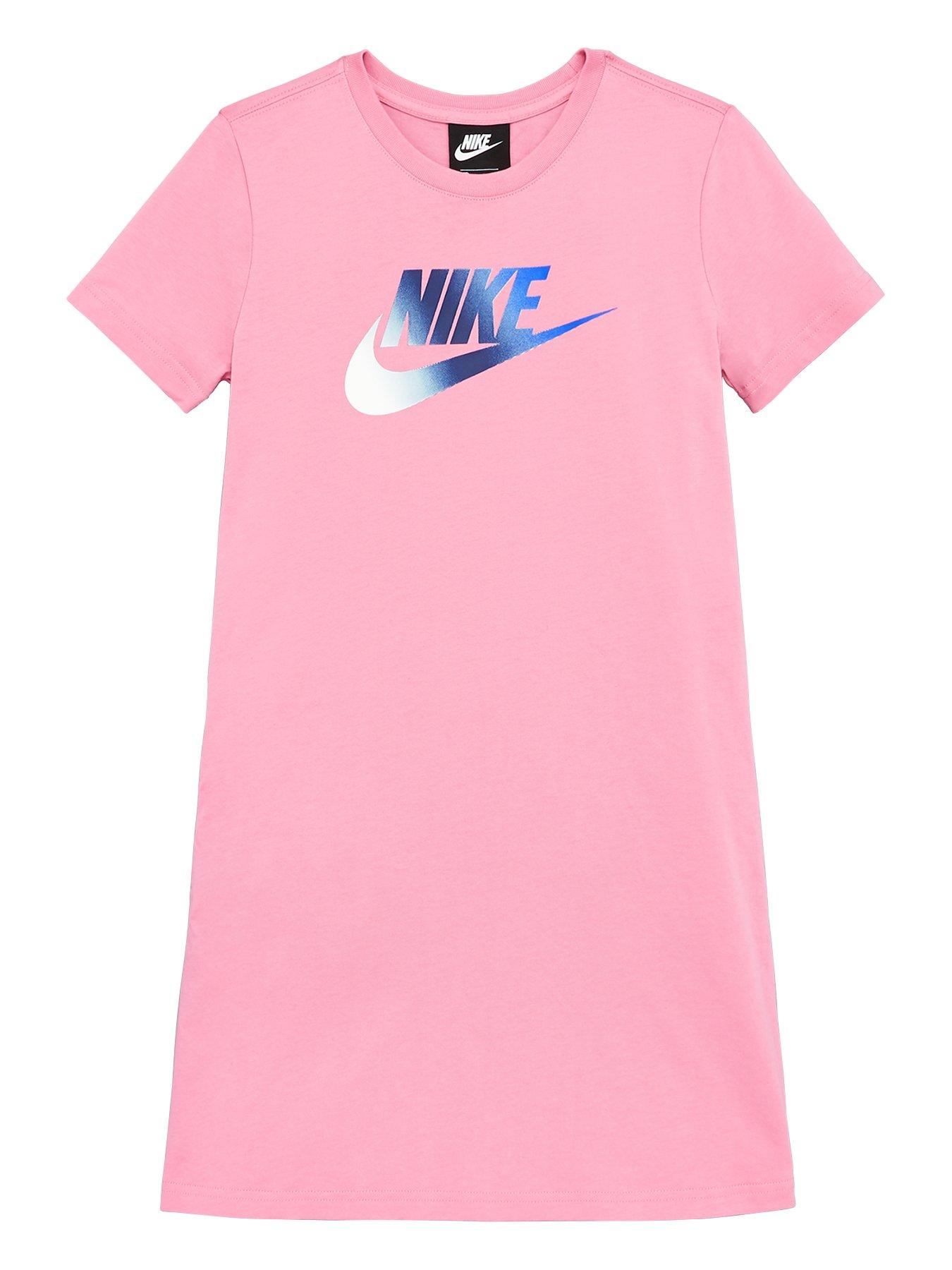 pink nike t shirt dress
