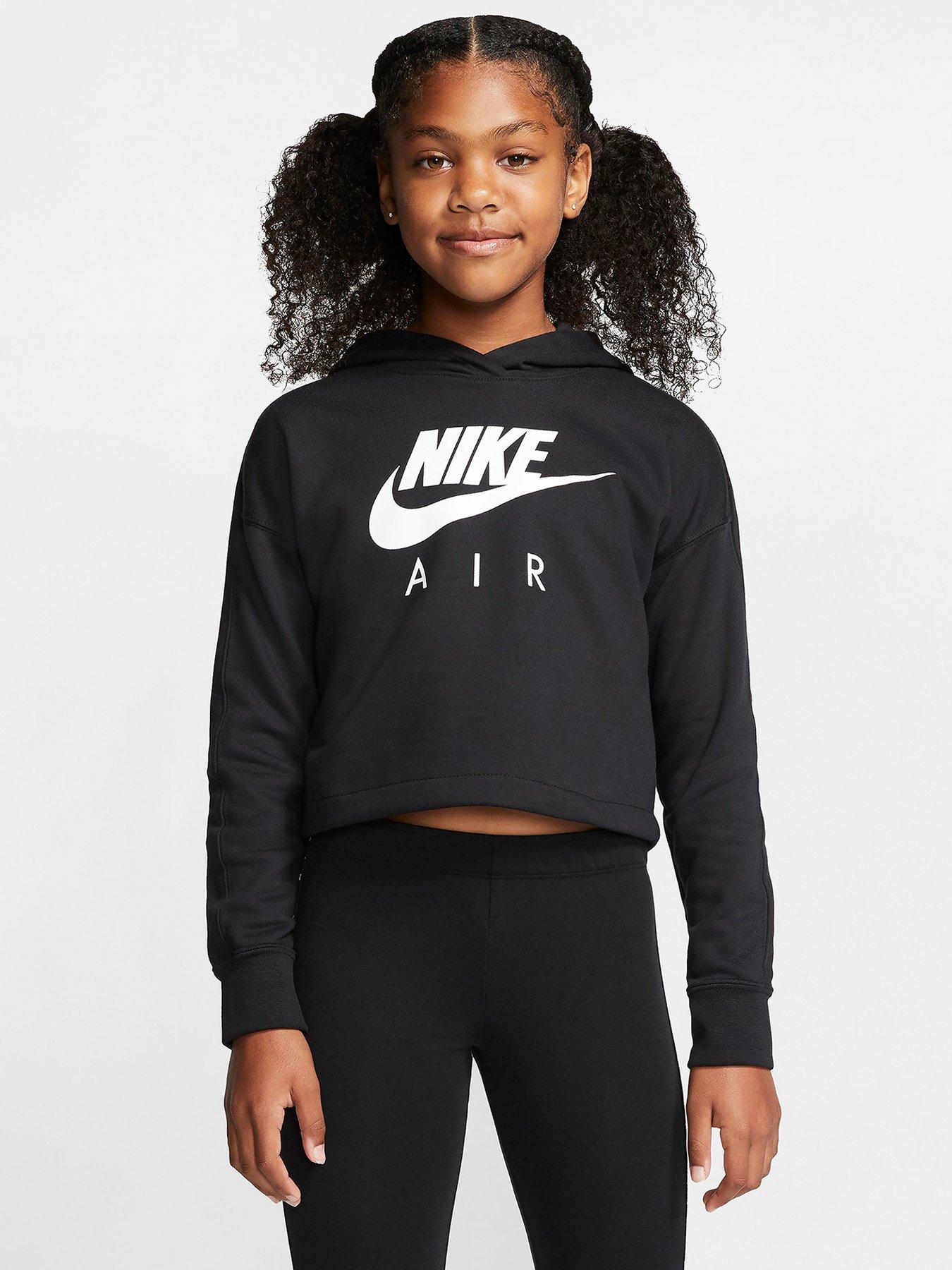 girls black nike hoodie