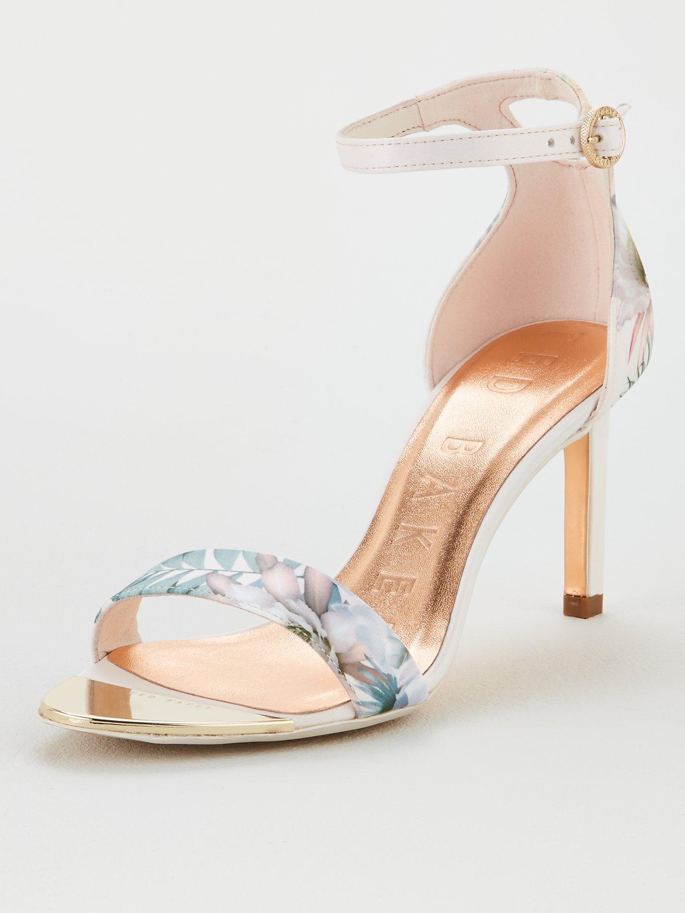 ted baker floral printed platform block heeled sandals