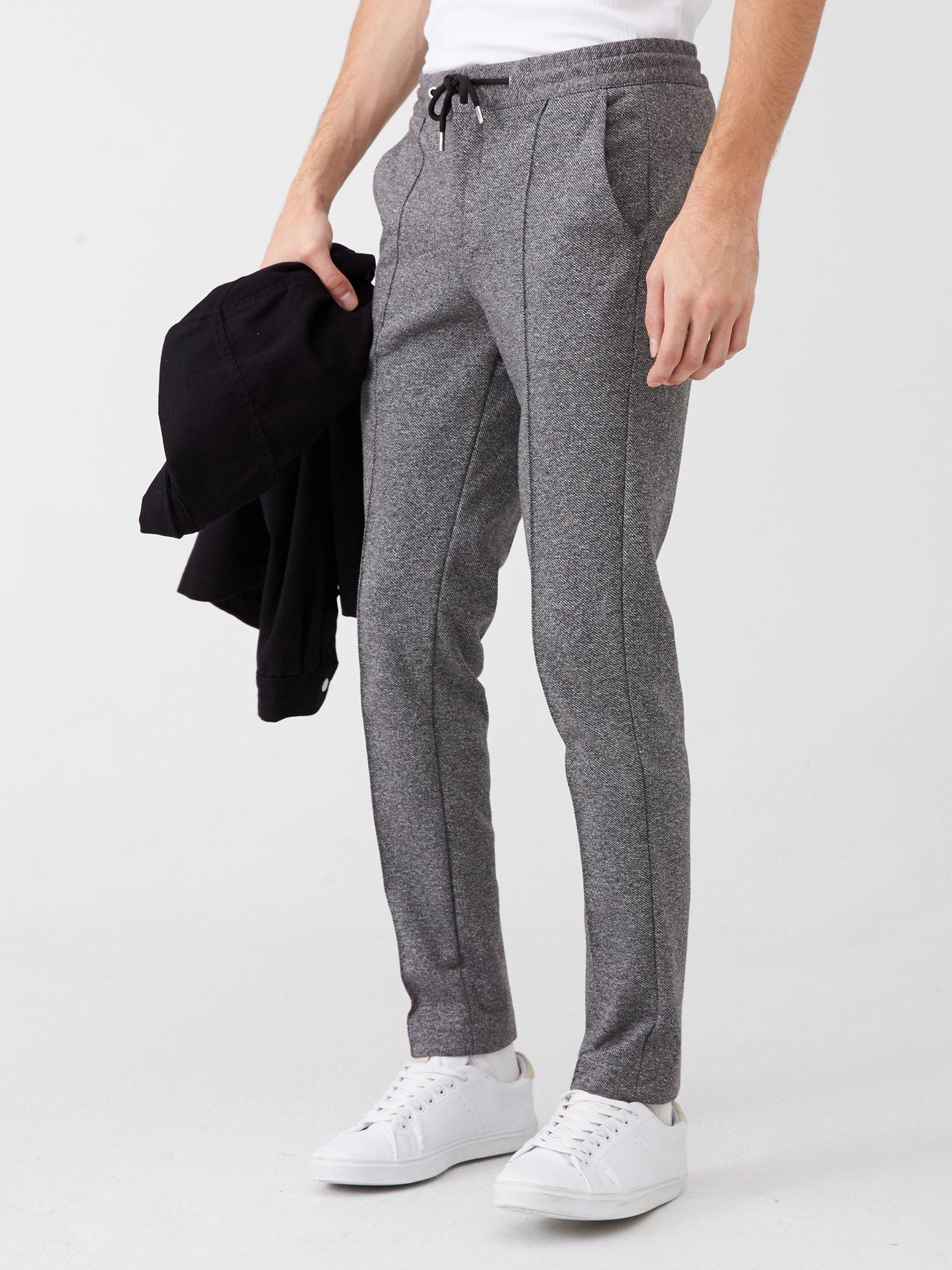 grey smart joggers