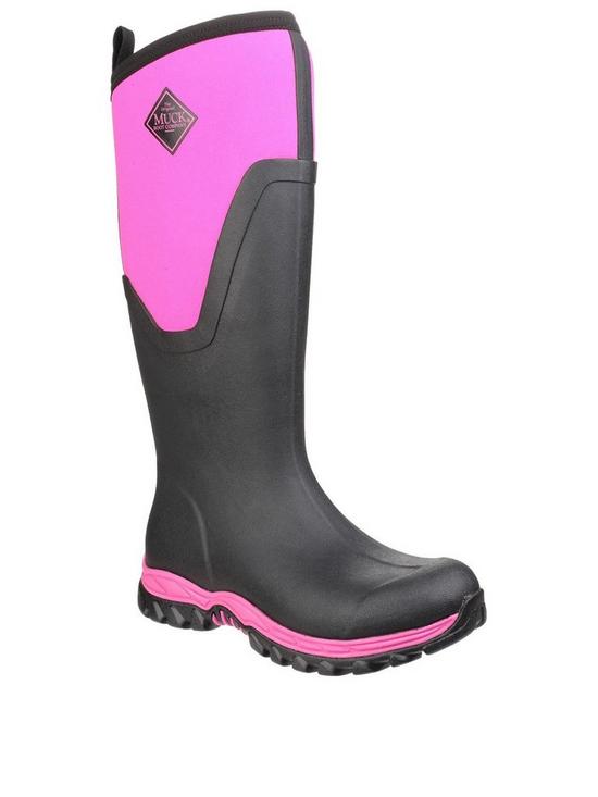 front image of muck-boots-arctic-sport-ii-tall-wellington-boots-blackpink