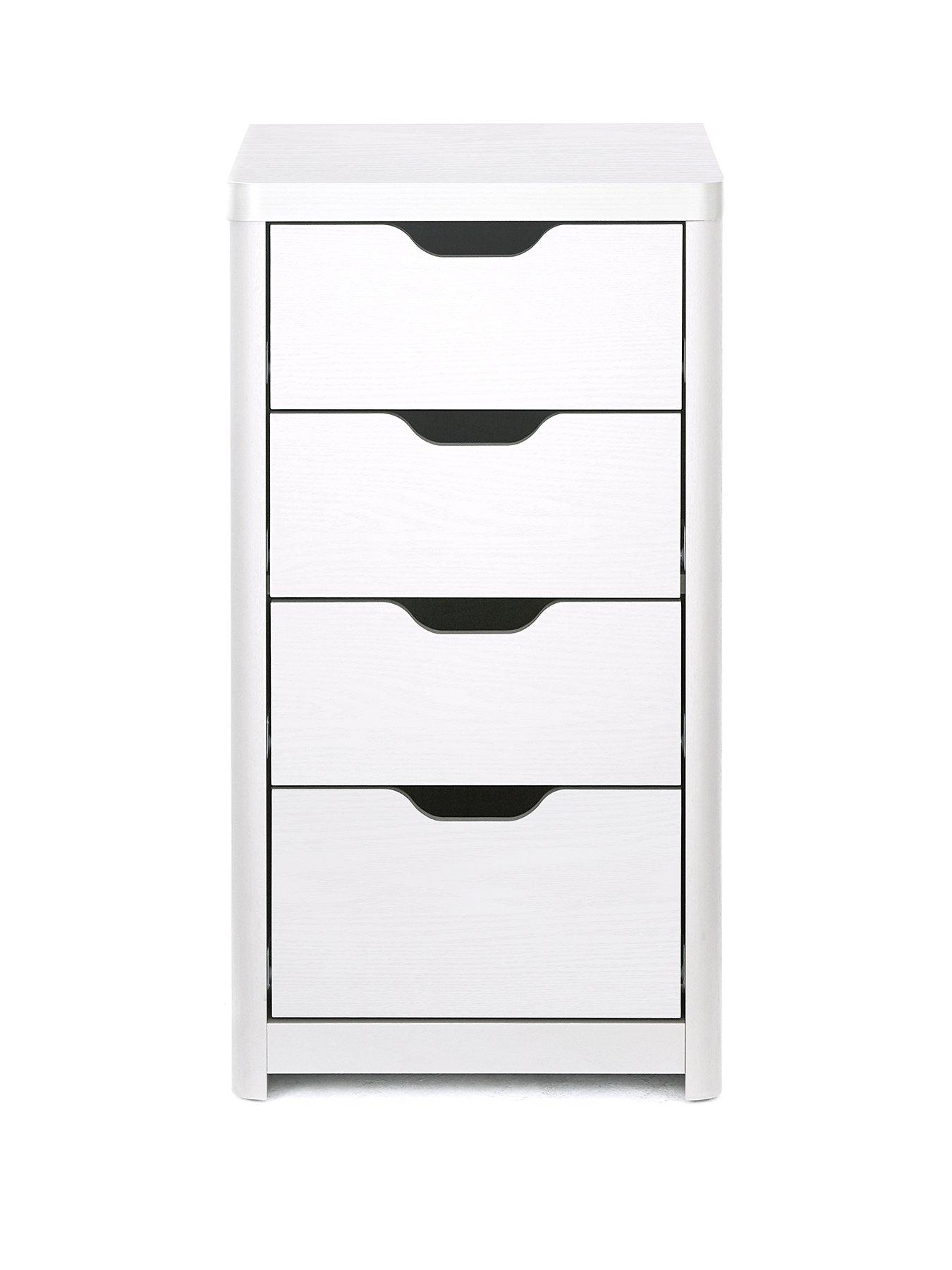 Image 2 of 6 of The Very Collection Aspen Slim 4 Drawer Chest - White Oak Effect