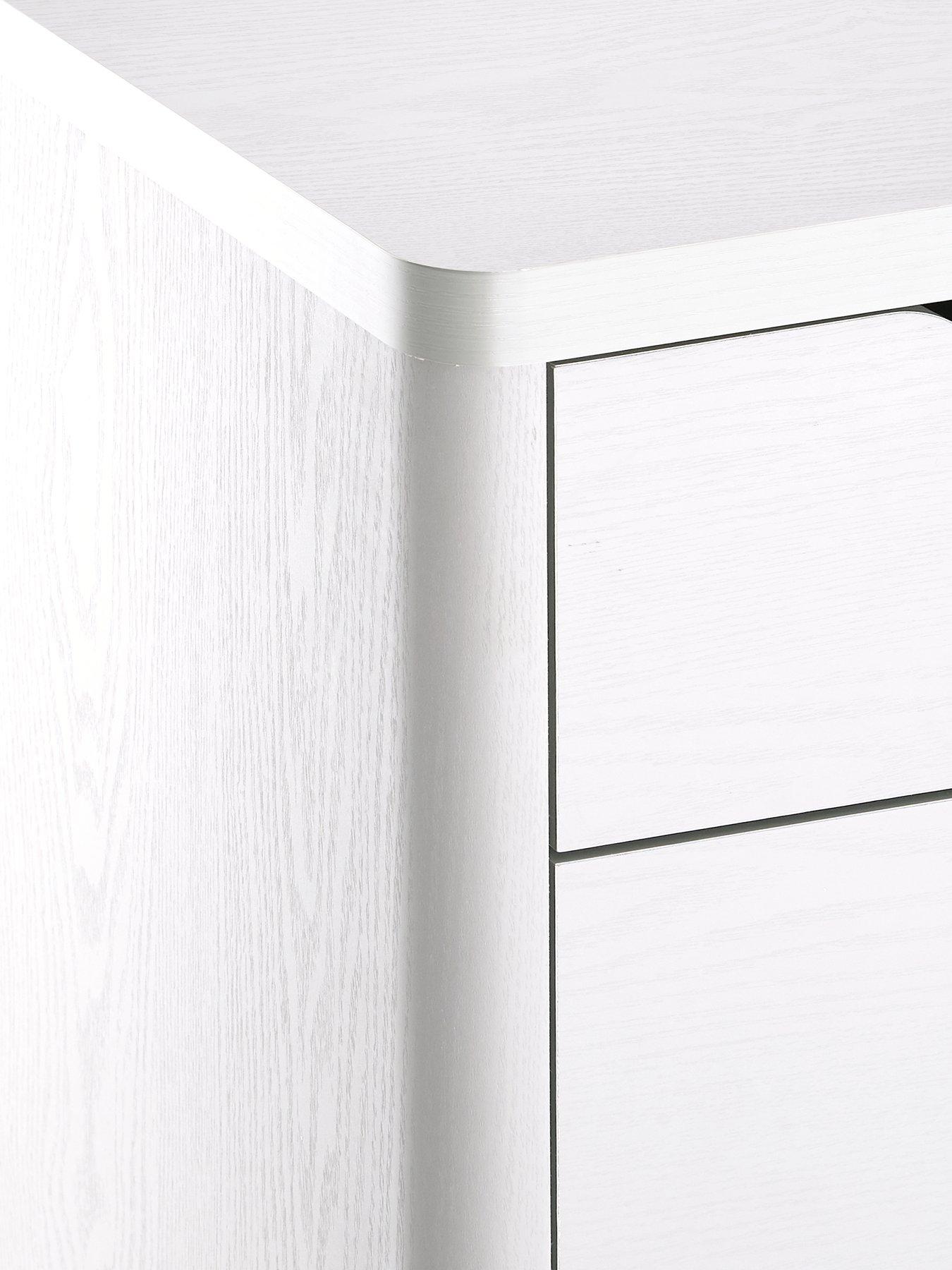 Image 4 of 6 of The Very Collection Aspen Slim 4 Drawer Chest - White Oak Effect