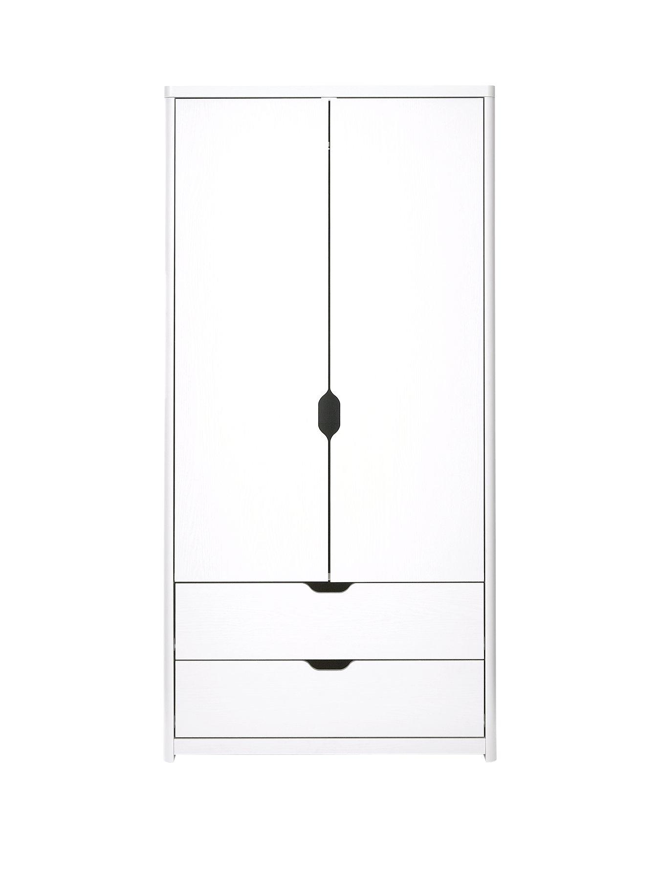 Image 2 of 6 of The Very Collection Aspen 2 Door, 2 Drawer Childrens Wardrobe - White Oak Effect