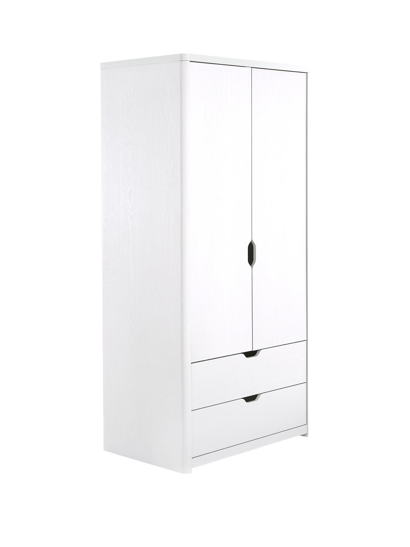 Image 3 of 6 of The Very Collection Aspen 2 Door, 2 Drawer Childrens Wardrobe - White Oak Effect