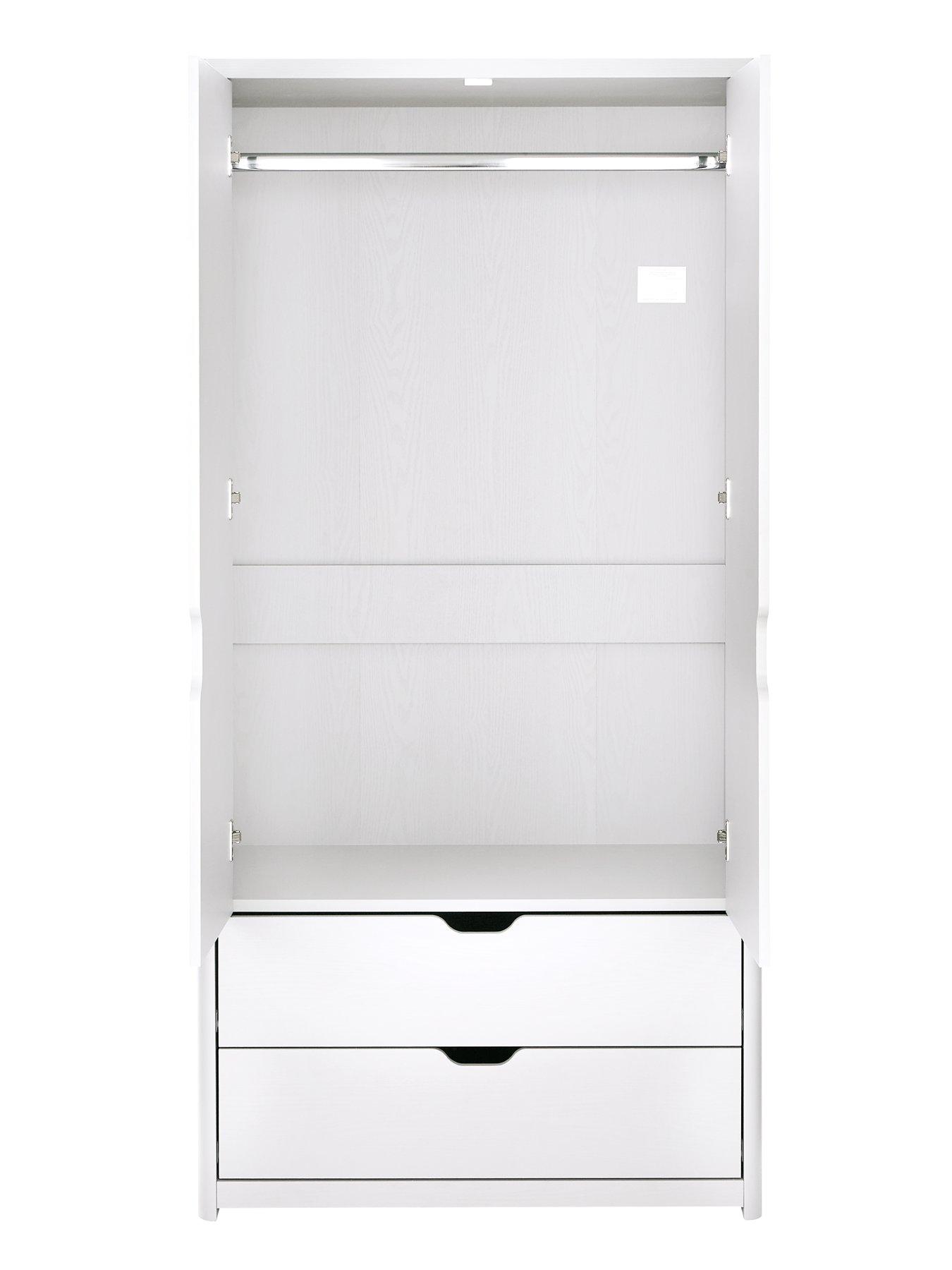 Image 4 of 6 of The Very Collection Aspen 2 Door, 2 Drawer Childrens Wardrobe - White Oak Effect