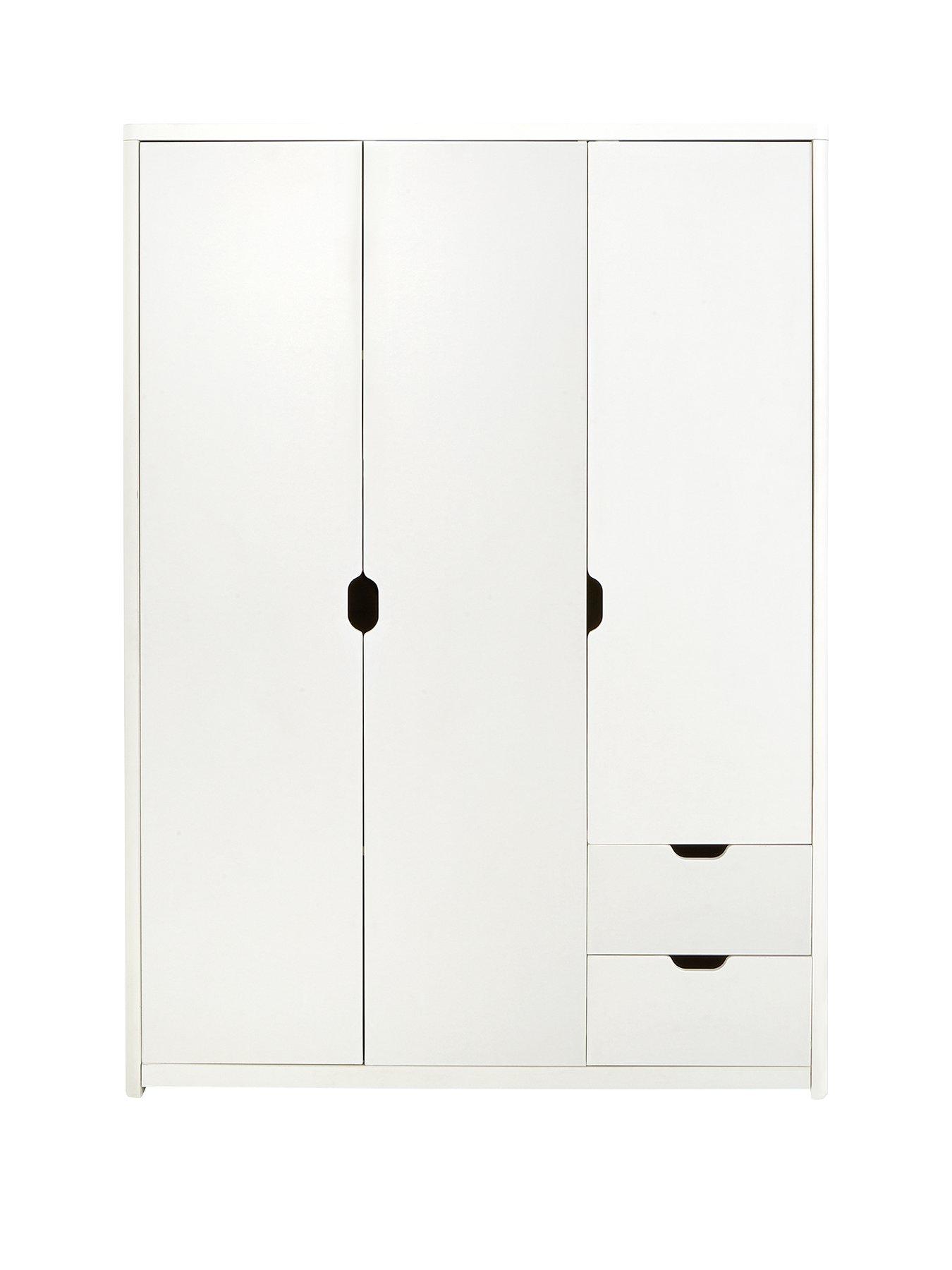 Very Home Aspen 3 Door, 2 Drawer Wardrobe - White Oak Effect