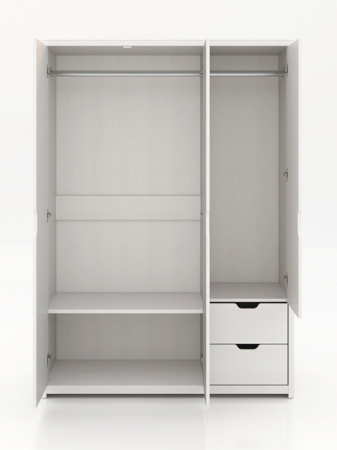 Image 3 of 5 of The Very Collection Aspen 3 Door, 2 Drawer Wardrobe - White Oak Effect