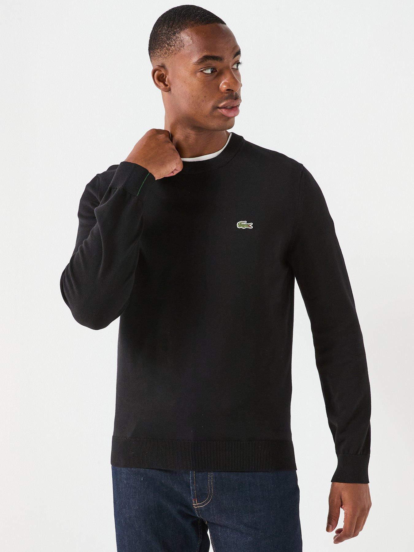 Lacoste Classic Crew Neck Knitted Jumper Black Littlewoods