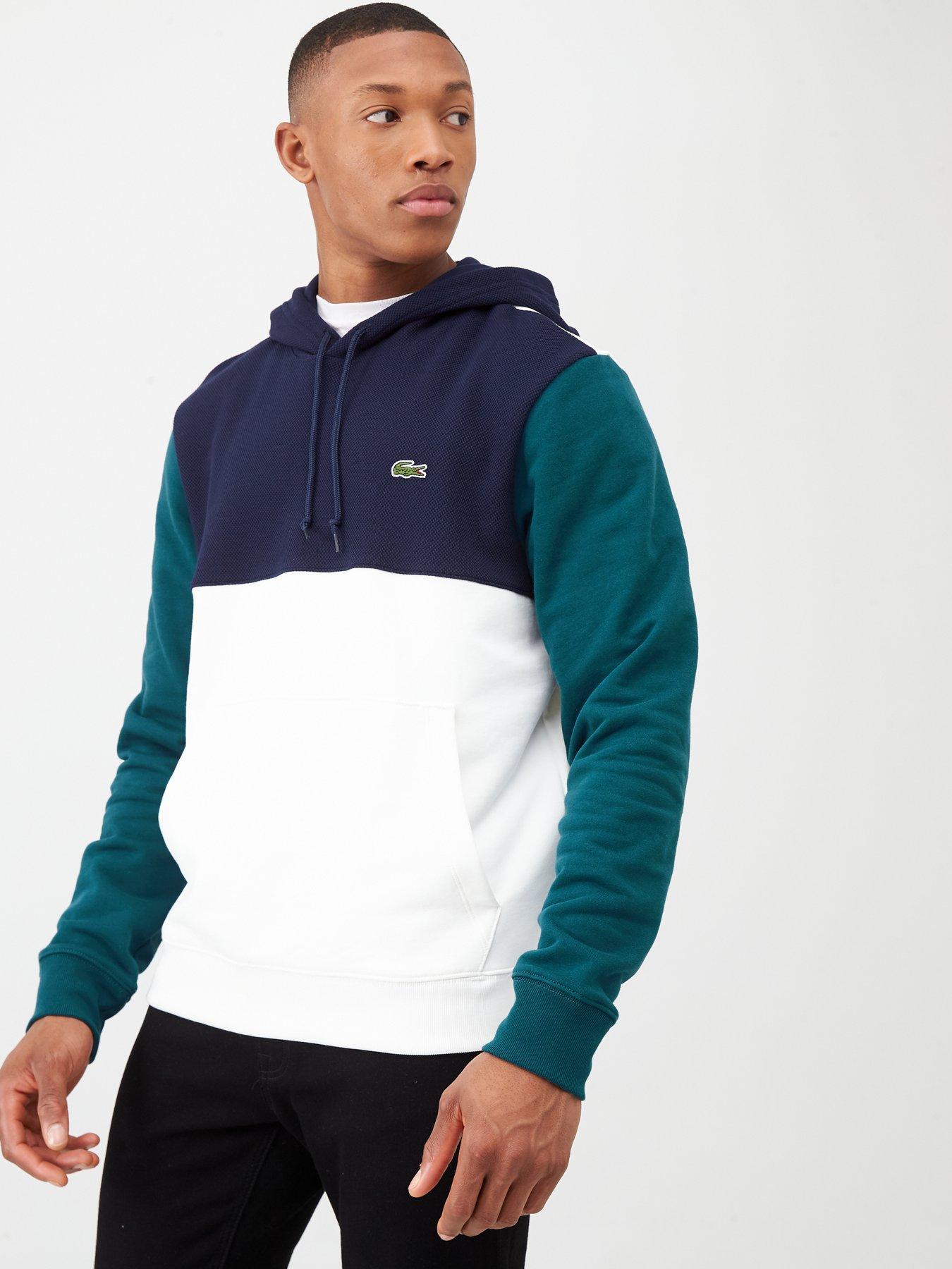 lacoste block hoodie