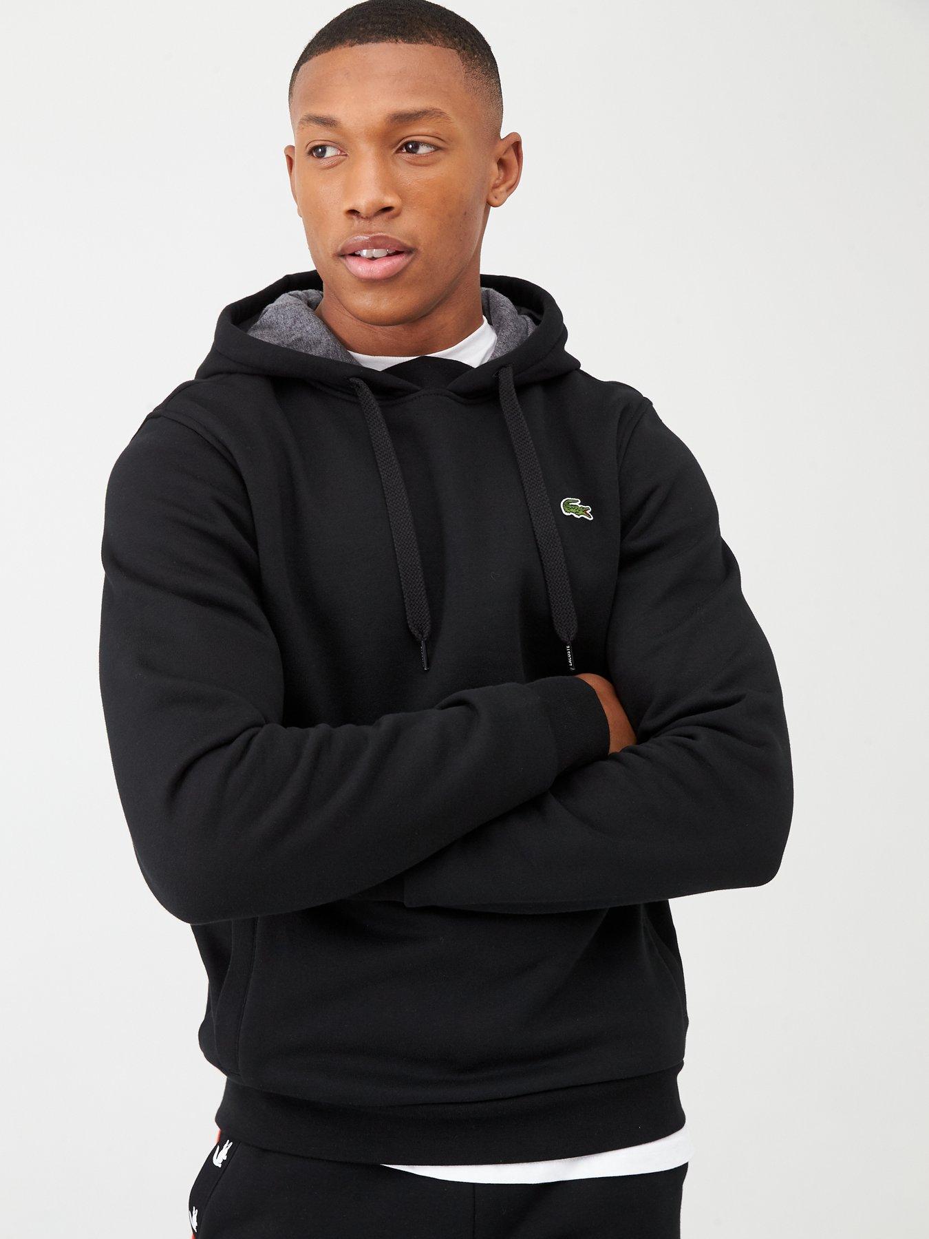 black lacoste hoodie