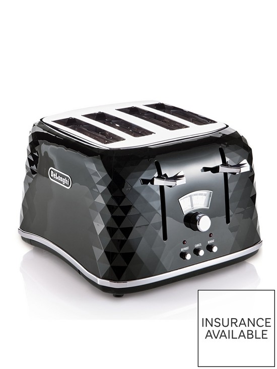 front image of delonghi-brillante-4-slice-toaster-ctj4003