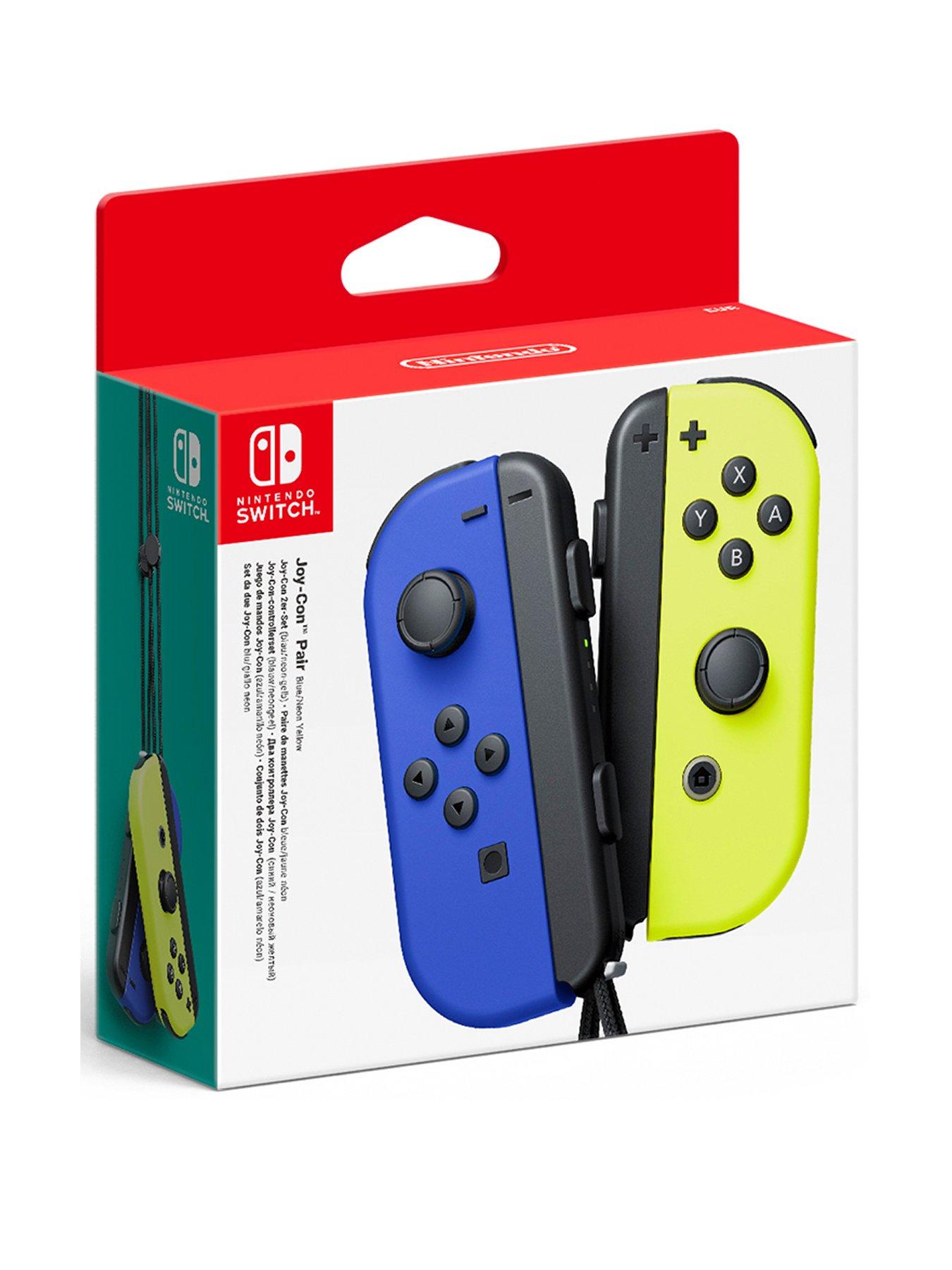 nintendo-switch-joy-con-controller-twin-pack-wireless-rechargeable-blue-neon-yellow