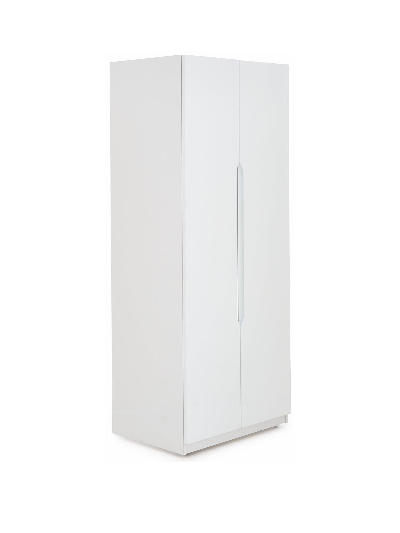  image of one-call-monaco-ready-assembled-4-piece-gloss-package-2-door-mirrored-wardrobe-5-drawer-chest-and-2-bedside-chestsnbsp--express-delivery-available
