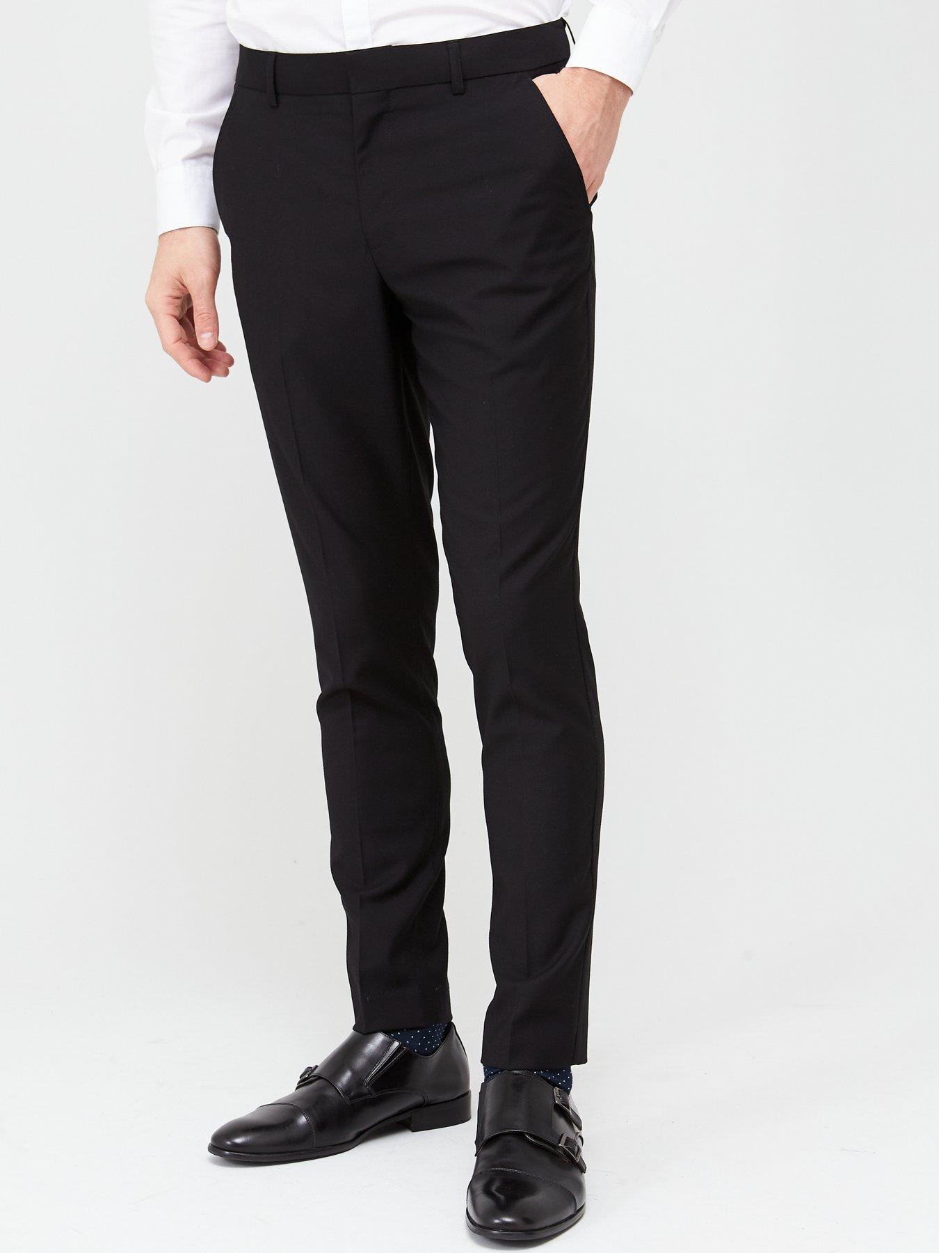 men's skinny black trousers