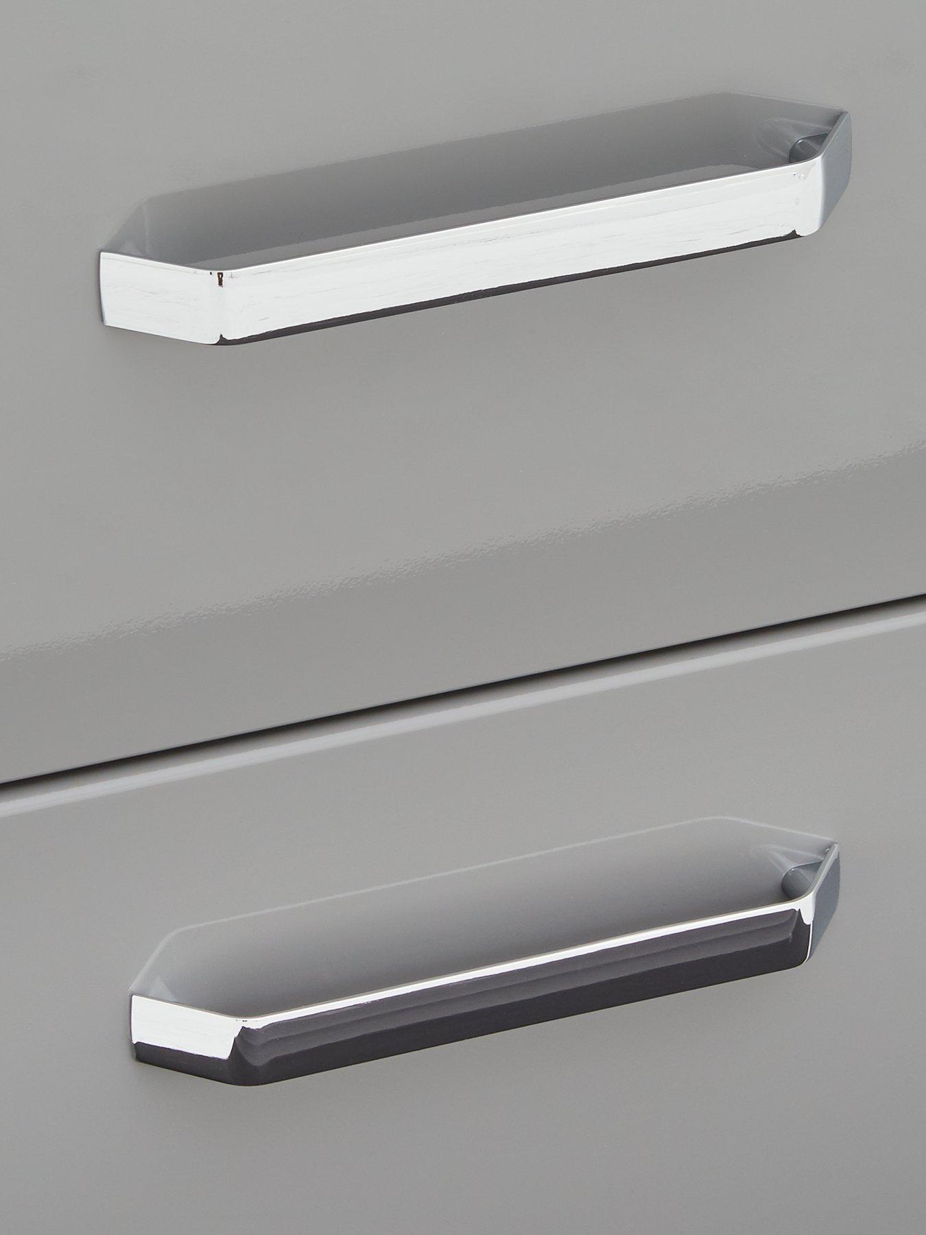 Image 5 of 6 of One Call Sanford High Gloss Ready Assembled 3 Piece Package - Chest of 5 Drawers and 2 Bedside Chests