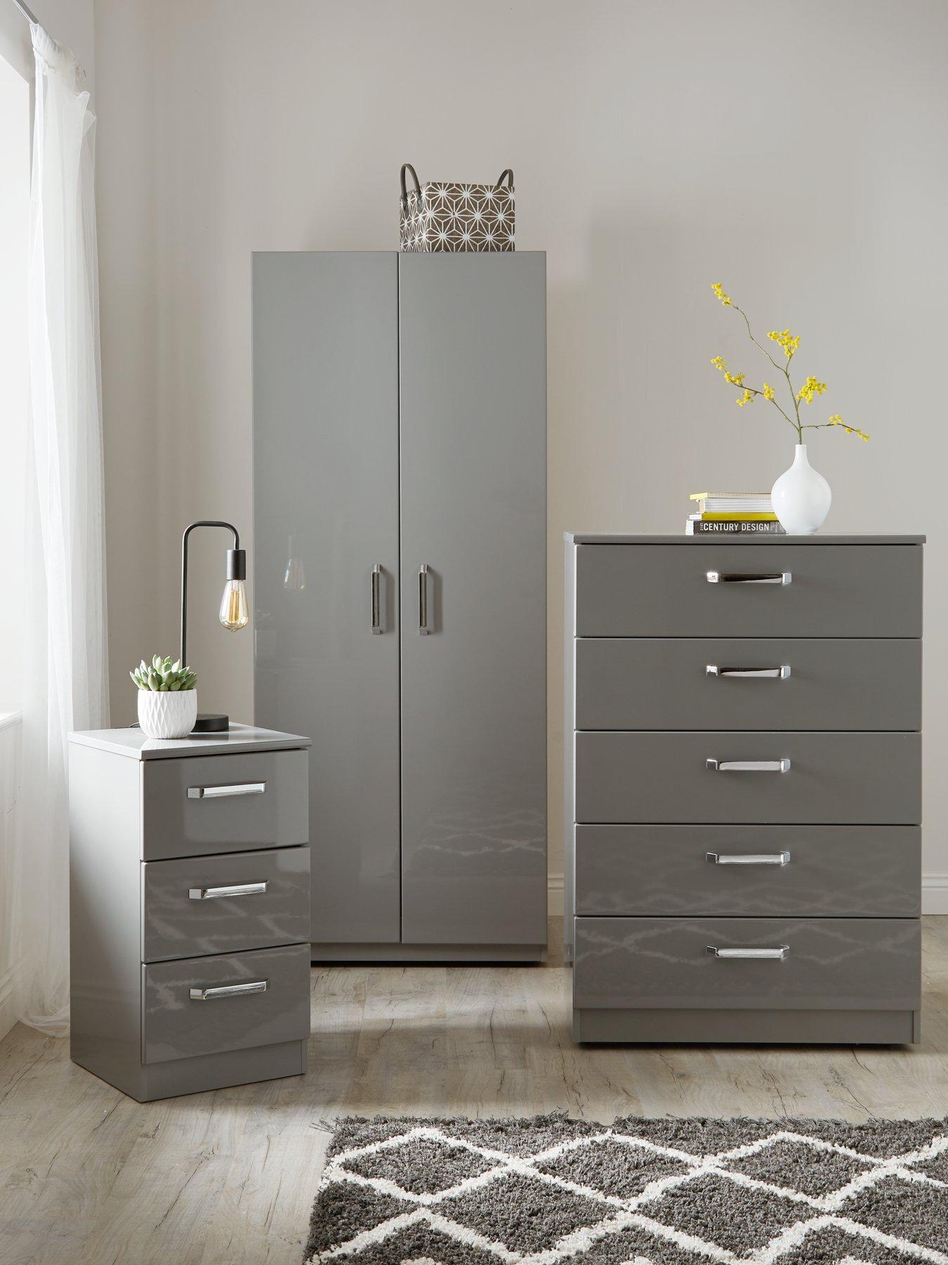 stillFront image of one-call-sanford-high-gloss-ready-assembled-4-piece-package-2-door-wardrobe-chest-of-5-drawers-and-2-bedside-chests