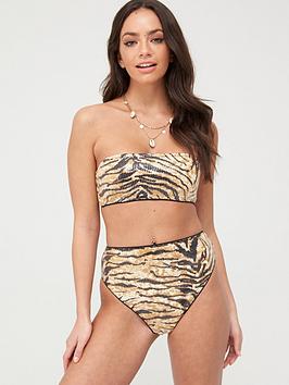 South Beach South Beach Tiger Sequin Bandeau Bikini Set - Multi Picture