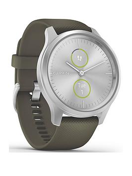Garmin Garmin Vivomove Style Hybrid Smartwatch - Moss Green Silicone Strap  ... Picture