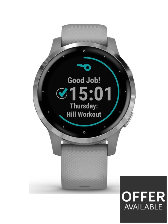 stillFront image of garmin-vivoactive-4s-smaller-sized-gps-smartwatch-features-music-body-energy-monitoring-animated-workouts-pulsenbspox-sensors-and-more-powder-graysilver