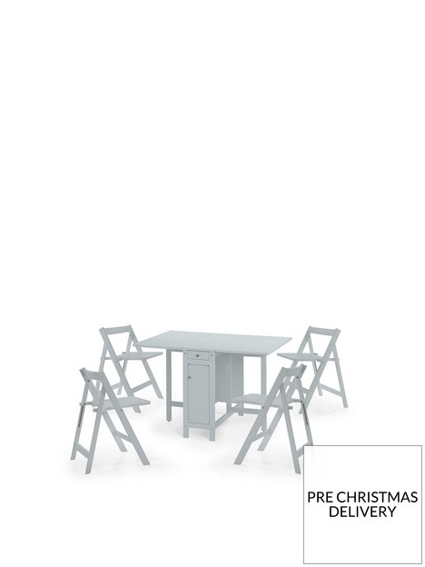 julian-bowen-savoy-120-cm-space-saver-dining-table-4-chairs-grey