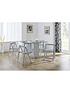  image of julian-bowen-savoy-120-cm-space-saver-dining-table-4-chairs-grey