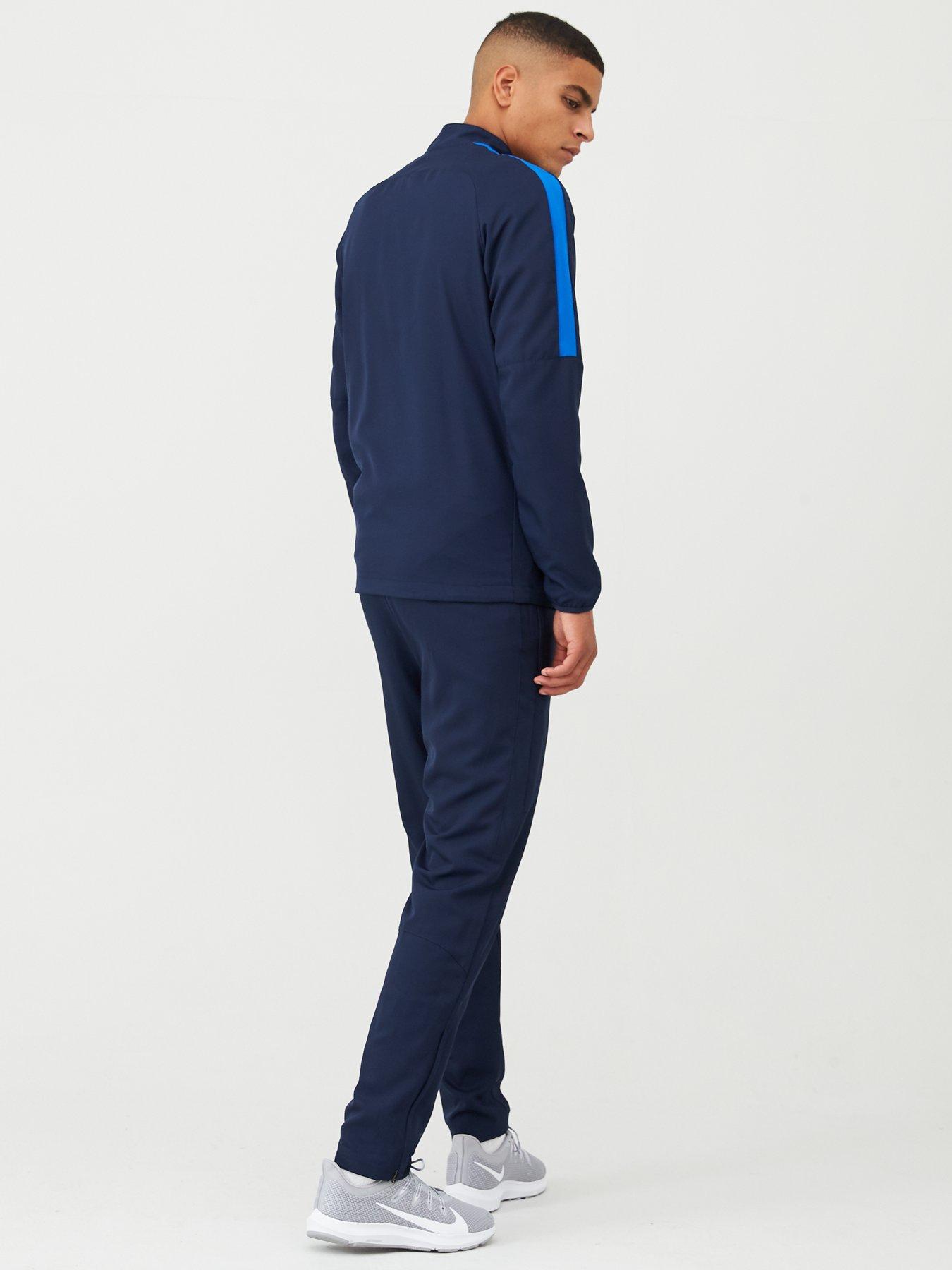 blue nike academy tracksuit
