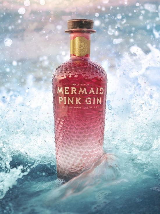 stillFront image of mermaid-pink-gin-70cl-isle-of-wight-distillery