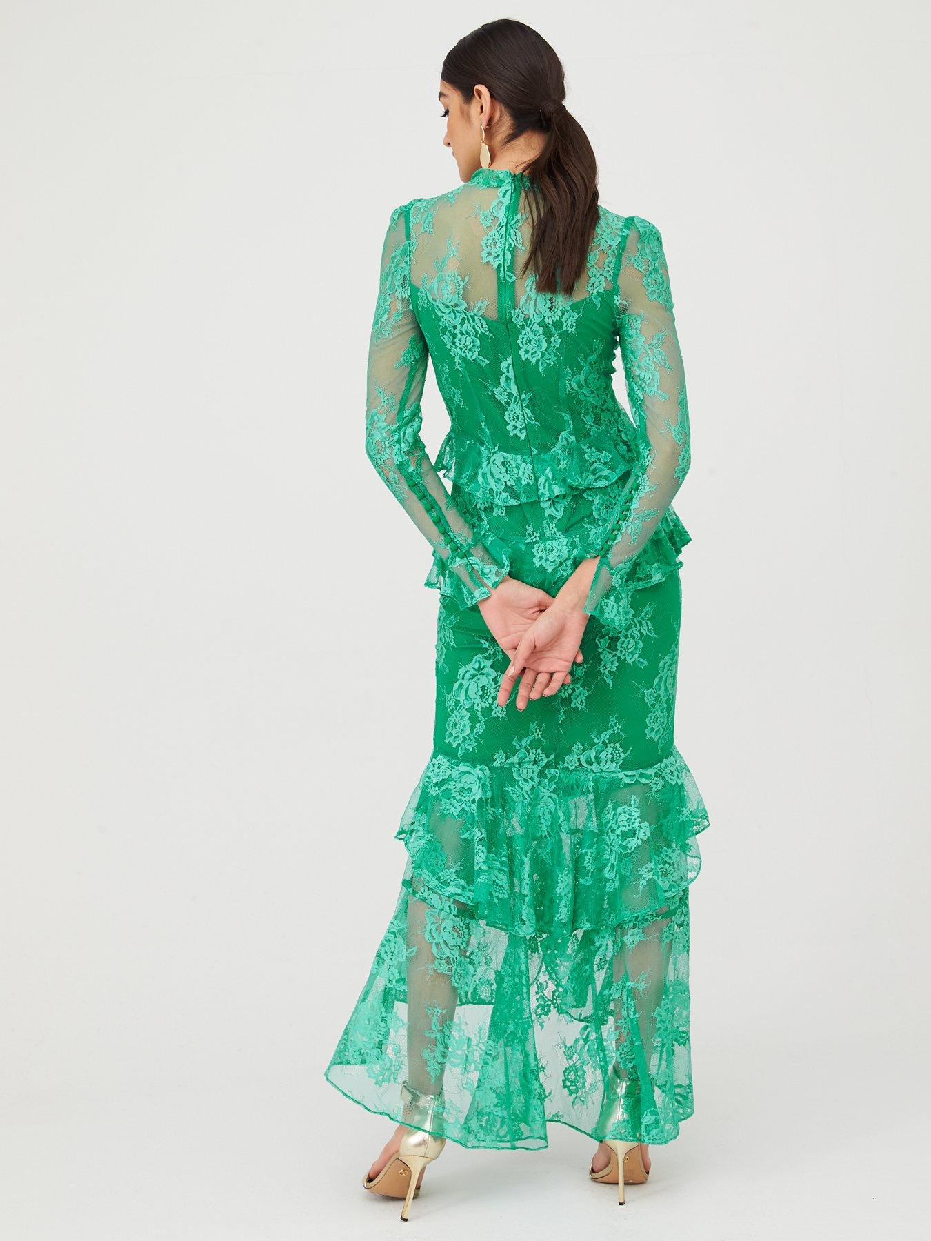 v by very green lace dress