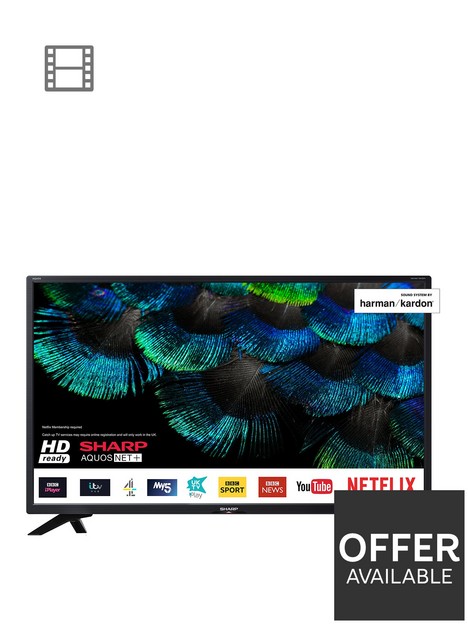 sharp-32bc4k-32-inch-hd-ready-smart-tv-with-freeview-play-black