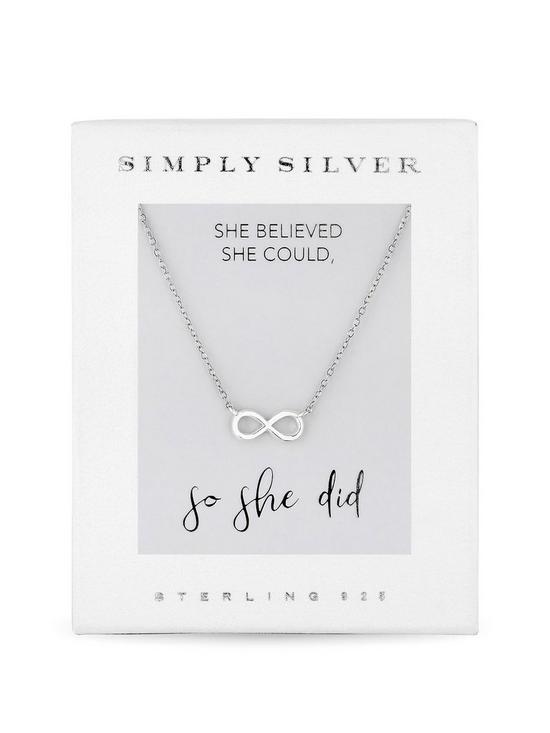 front image of simply-silver-gift-boxed-sterling-silver-925-infinity-necklace