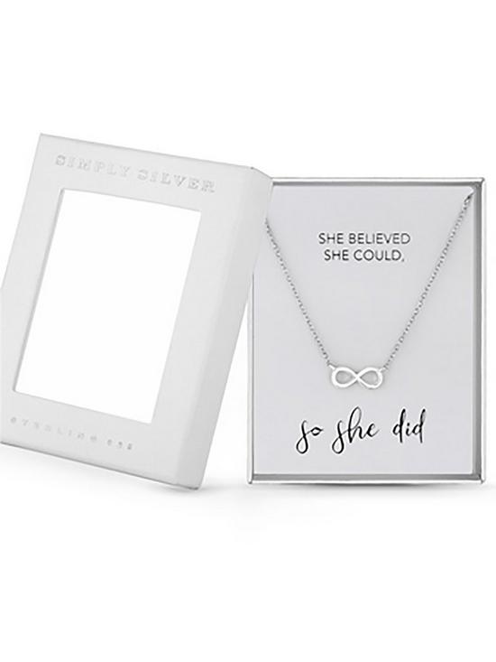 stillFront image of simply-silver-gift-boxed-sterling-silver-925-infinity-necklace