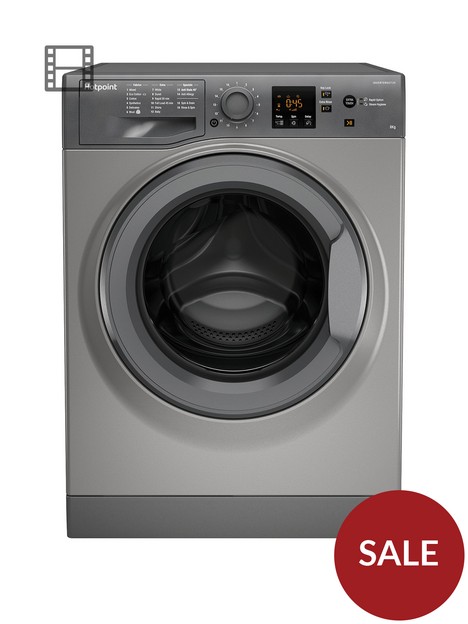hotpoint-nswm843cggukn-8kg-load-1400-spin-washing-machine-graphite